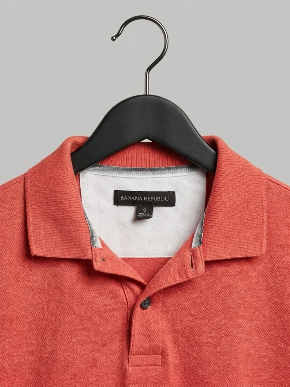 Banana Republic Men's Short Sleeve Polo Shirt - Coral